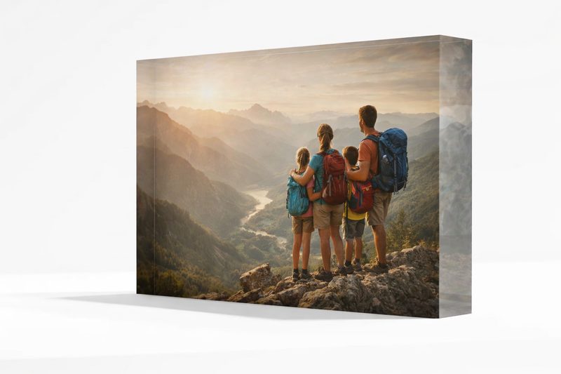 Akrýlblokk fjallamynd