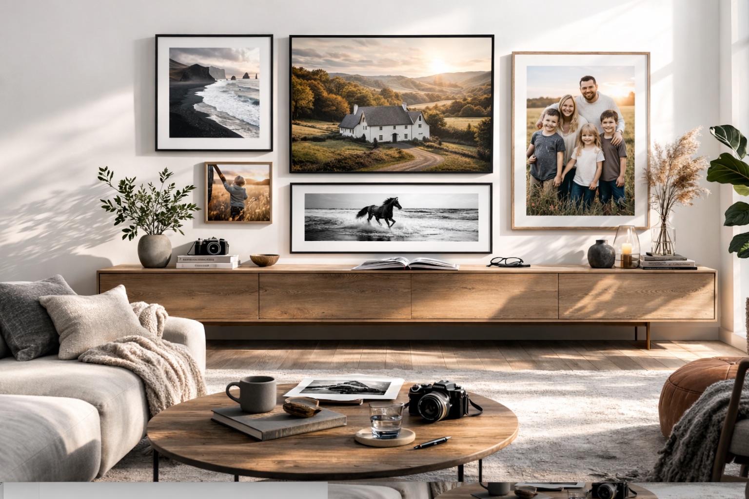 Gallerí veggur með myndamósaík